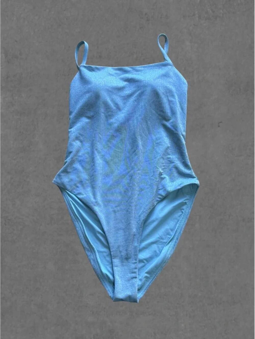 AQUA Swim Swimsuit Light Blue Iridescent One Piece (S)